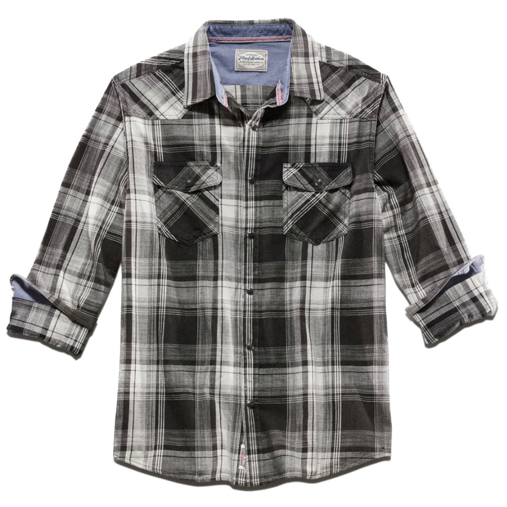 Flag & Anthem, Holston Western Shirt, 3XL, Black & White